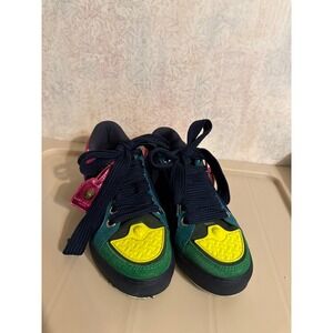 Kurt Geiger London Lane Rainbow Multi Color Suede Leather Sneakers Size 39